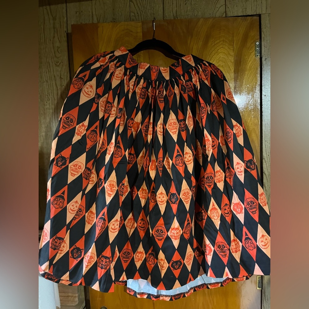 Rare Micheline Pitt Ben Cooper Halloween Harlequin Pattern Skirt
